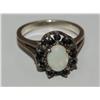 Image 1 : Sapphire & Diamond Silver Ring