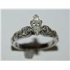 Image 1 : 1/3Ctw Diamond Marquise Hand Made Solitaire Ring