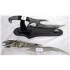 Image 1 : Lot-2 Stainless Steel Martial Arts Knives 1w/stand