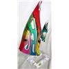 Image 1 : Haziza Clear Fish Sculpture w/ Colors 24" Tall