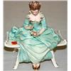 Image 1 : Signed Florence Ceramic  Victorian Woman Figurine
