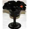 Image 1 : Rare-Fenton Artist Signed Black Amethyst Compote