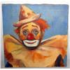 Image 3 : Oil on Canvas Painting of a Clown 16"x16"