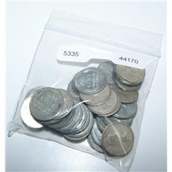 Bag of Steel Pennies & Silver Canadian Dimes