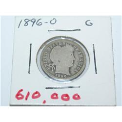 1896-O Good, Very Rare Barber Dime