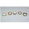 Image 1 : Lot of 5 Silver Gold Plated Rings w/ CZ Stones