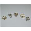 Image 1 : Silver Gold Plated Rings w/ CZ Stones Times Money