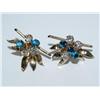 Image 1 : Antique 18K Over Sterling - Rhinestone Earrings
