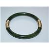 Image 1 : AAA Dark Green Jade Hand Made Ladies Bangle
