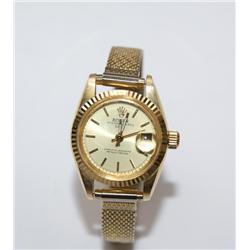 Faux Rolex Oyster Quartz Ladies Gold Plated Watch