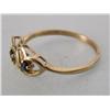 Image 3 : 10k Gold Double Heart Ring W/Sapphires