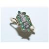 Image 1 : 14K Gold Ring w/ Emeralds & Diamonds