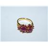 Image 1 : 18K Over Sterling Ruby Ring - 3.25 ctw