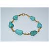 Image 1 : AAA Turquoise 18Kt Gold Hand Made Ladies Bracelet