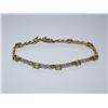 Image 1 : Vermeil 14kt Peridot & Diamonds XOXO Tennis Bracel
