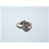 Image 1 : AAA Amethyst Heart & Diamonds Hand Made Ladies Rin