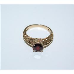 AAA Garnet Black Hill Gold Hand Made Ladies Ring