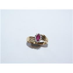 AAA Burmese Ruby & Diamonds Hand Made Ring