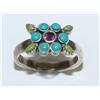 Image 1 : AAA Turquoise & Amethyst Hand Made Ladies Ring