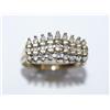 Image 1 : 3 Row Diamonds Cluster Hand Made Ladies Ring