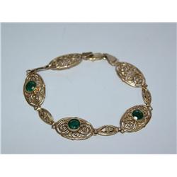 AAA Colombian Emerald Hand Made Ladies Bracelet