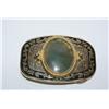 Image 1 : AAA Green Jade Hand Engraved Cowboy Bell Buckle