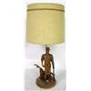Image 1 : Wooden Lamp of a Man w/ a Shade 40" Tall