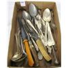 Image 2 : Lot of 2 Silver Trays & Misc. Silverware
