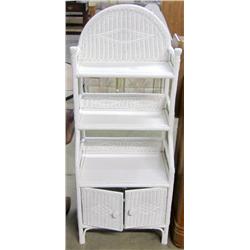 White Wicker Shelf