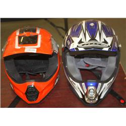 2 Motorcycle Helmets