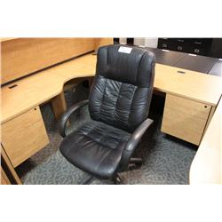 Black Leather Hiback Executive Chair