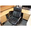Image 1 : Black Leather Hiback Executive Chair