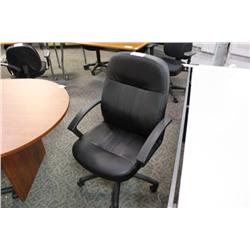 Black Leather Hiback Executive Chair