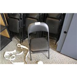 9 Black Folding Chairs