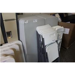 4' Plastic Heavy Duty Folding Table