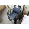 Image 1 : 5 Blue Stacking Chairs