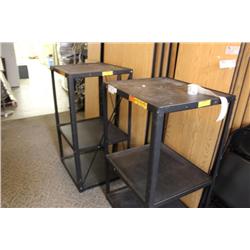 2 Black A.V. Racks