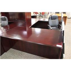 Mahogany U-Shaped Straight Front Executive