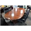 Image 1 : Mahogany Inlayed 8' Boardroom Table