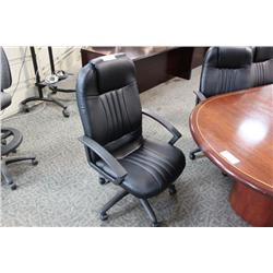 Black Leather Hiback Executive Chair