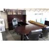 Image 1 : Mahogany U-Shaped P-Top Executive Office Suite