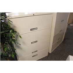 Steelcase Beige 4 Drw. Lateral File Cabinet