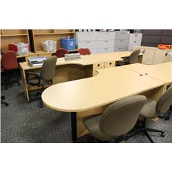 Maple Corner Desk And Credenza Suite-L