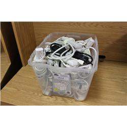 Bin Of Power Bars And Computer Cables