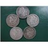 Image 1 : 5 19th Century Morgn Silver Dollars