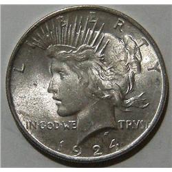 1924 Mint State Peace Silver Dollar-