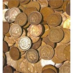 Lot of 500 Indian Head Cents- ag plus