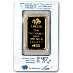 1 oz. Pamp Suisse on Card-999.9 Pure