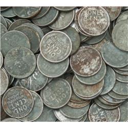 Lot of 100 WWII Steel Cents- Circulated