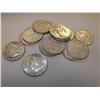 Image 1 : Lot of 10 Franklin 90% Silver Halves- Circulated